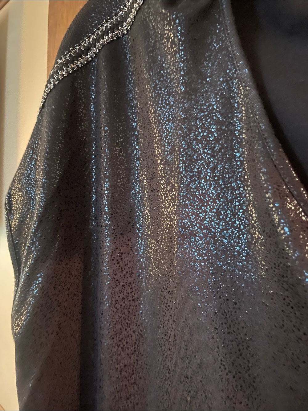 Maurices Black One-Shoulder Metallic Sparkle Dress